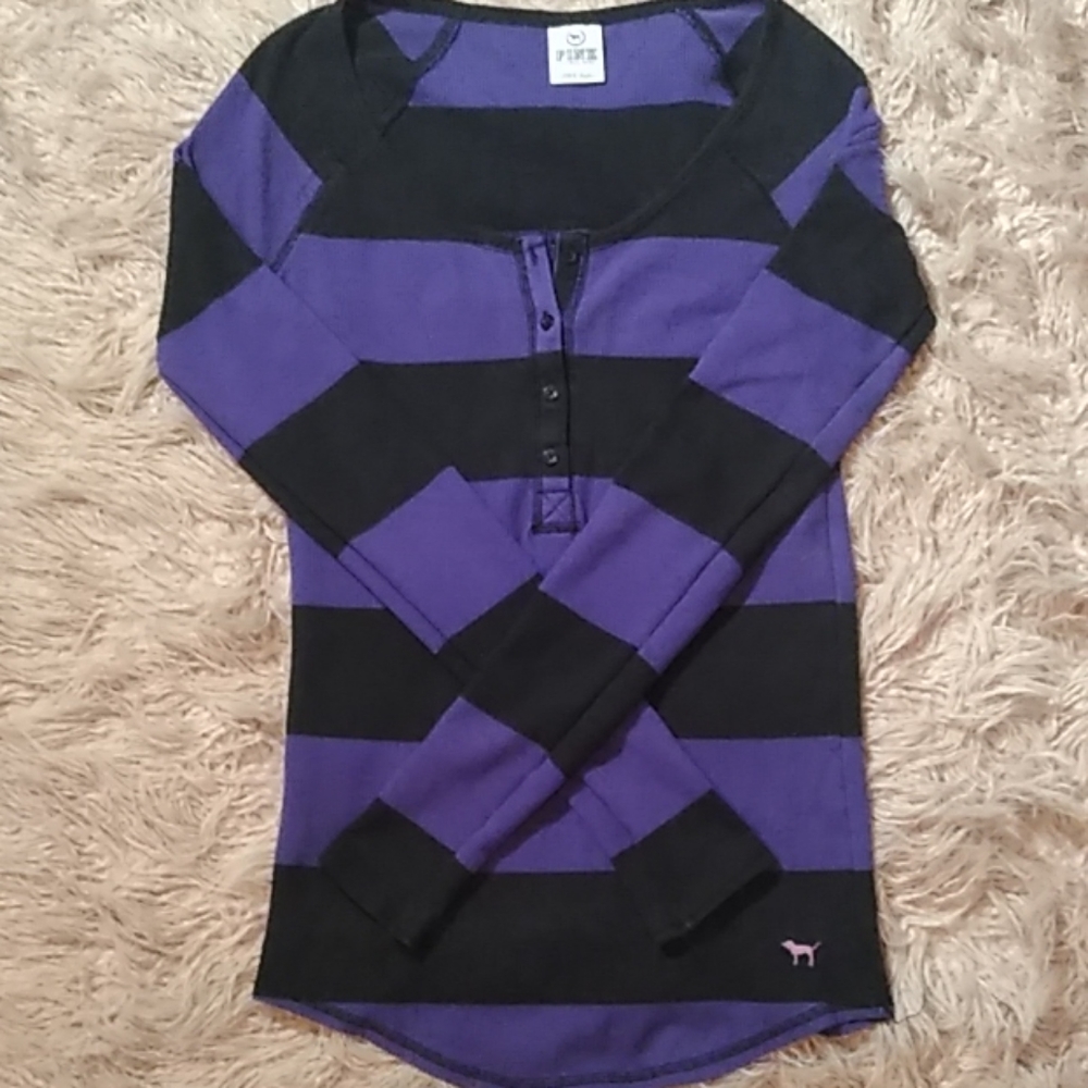 Victoria's secret bling love pink waffle shirt